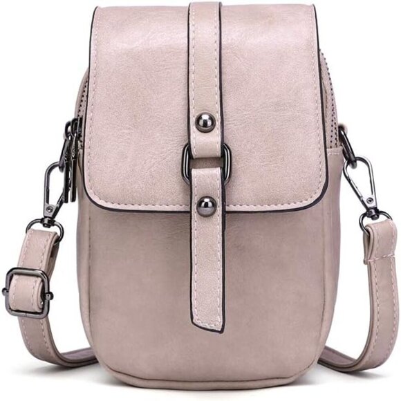 Handbags - Women's Pink Vintage Cross Body Phone Bag Small Messenger Shoulder Handbag